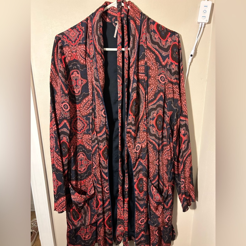 FREE PEOPLE PAISLEY DUSTER ROBE/KIMONO SIZE SMALL
